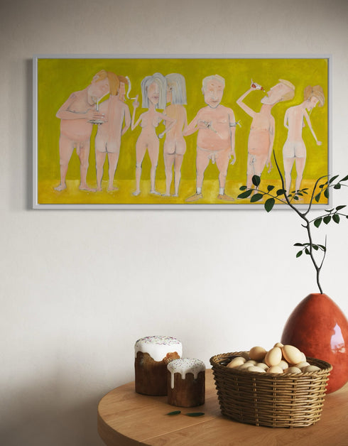 Naked People Doing Drugs | Framed Giclee Print on Canvas